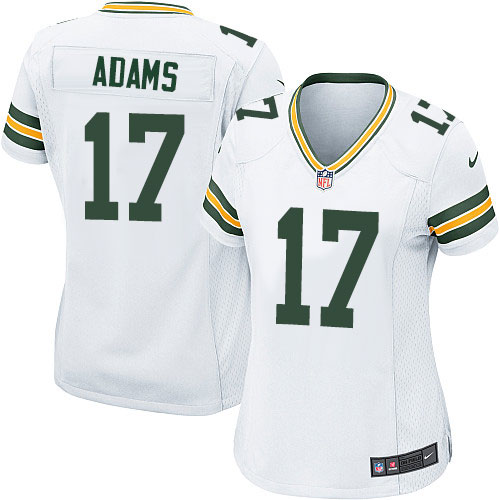 Women's Game Davante Adams Nike Jersey White Road - #17 NFL Green Bay Packers